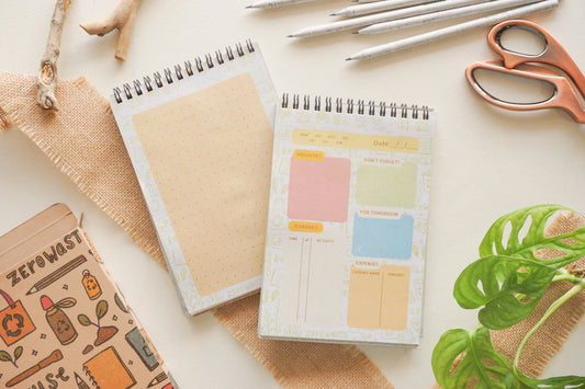 Eco-friendly brown pocket planner with plant, sustainable and affordable