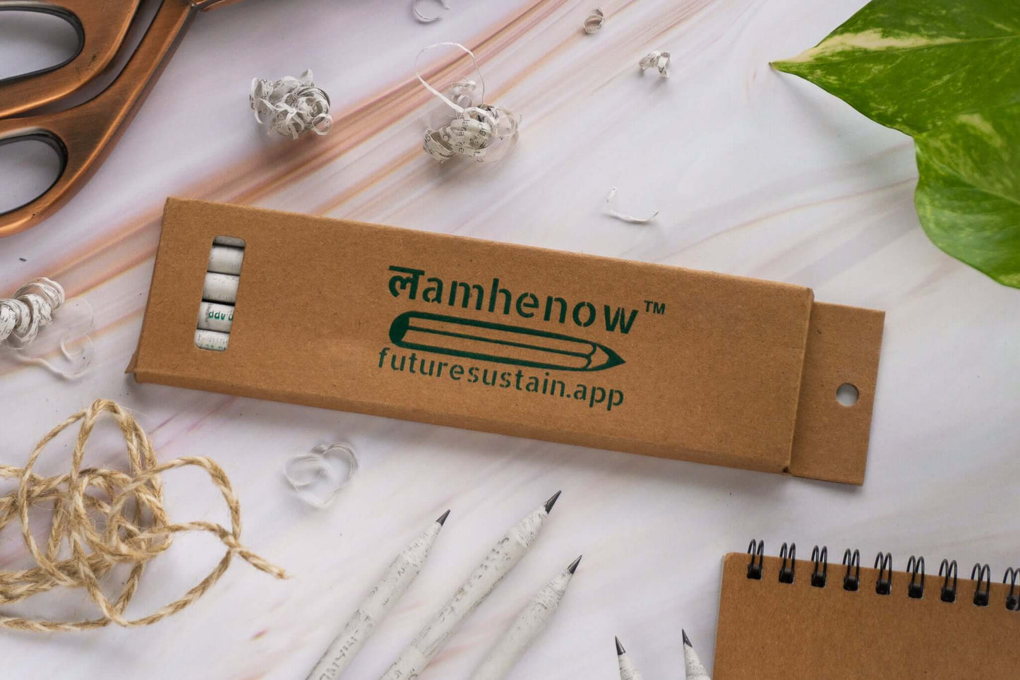 Sustainable recycled newspaper pencils, green and affordable choice