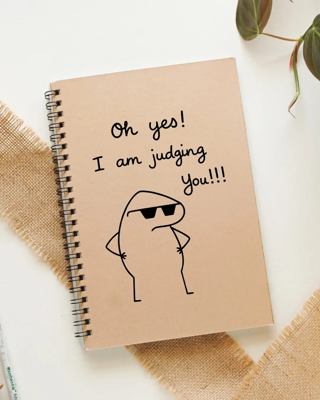 I am judging you! Quirky Wiro A5 Notepad | 80 GSM | 100 Papers | Recycled & Eco-Friendly Lamhenow