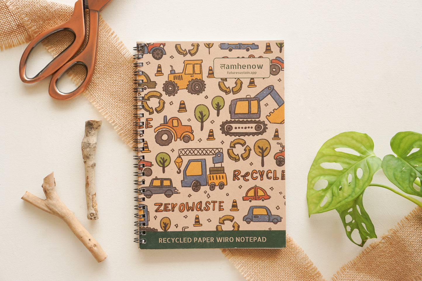 Patterned A5 Wiro Notepad