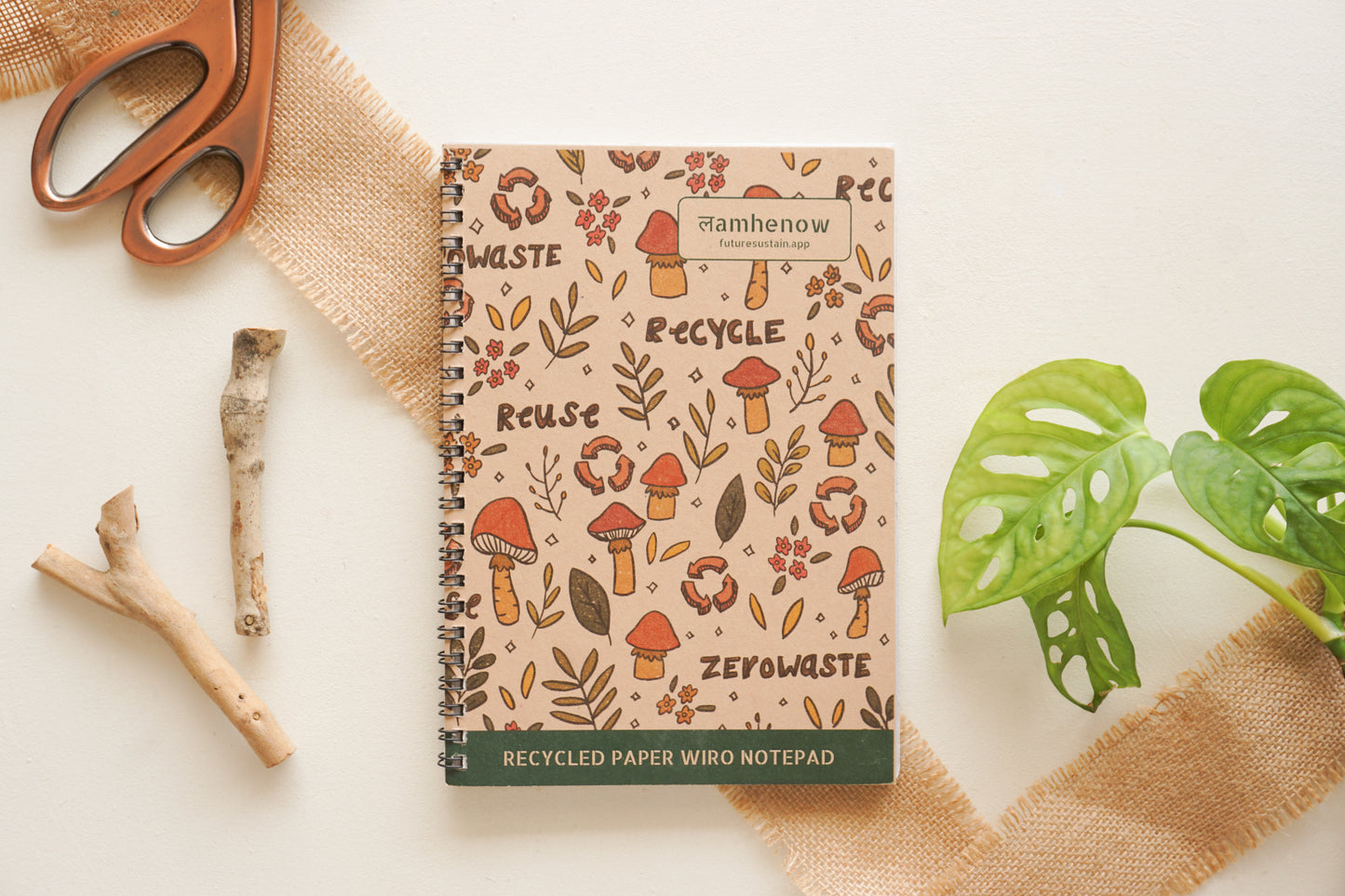 Patterned A5 Wiro Notepad