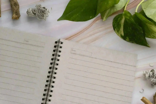 Eco-friendly A5 wiro notepad with pen, sustainable stationery  
