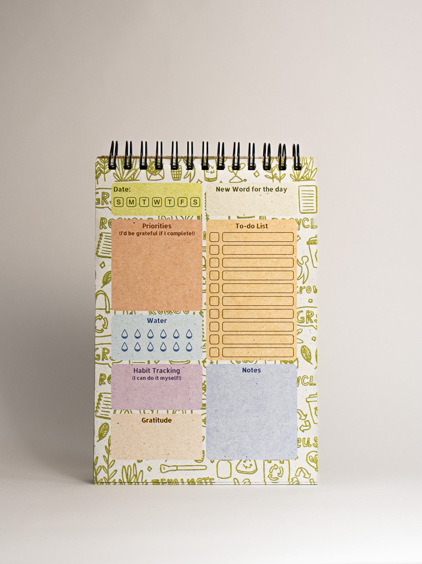 The Quiet Space: Recycled Paper Daily Planner | Reclaim Your Thoughts
