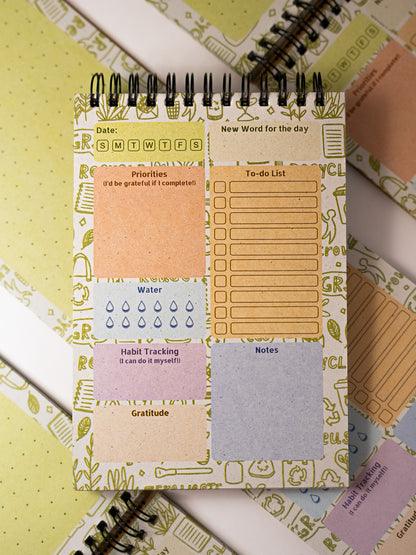 The Quiet Space: Recycled Paper Daily Planner | Reclaim Your Thoughts