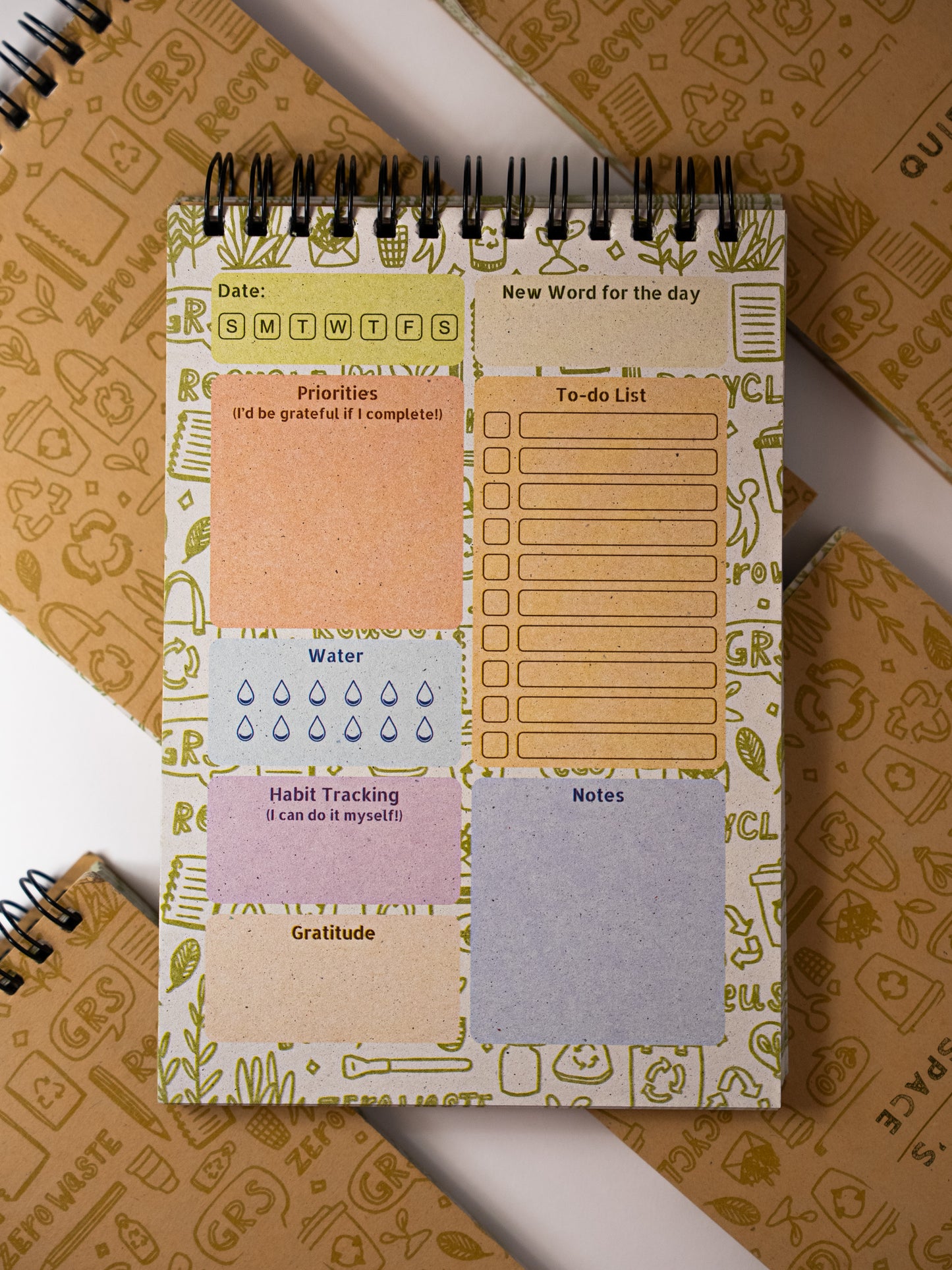 The Quiet Space: Recycled Paper Daily Planner | Reclaim Your Thoughts