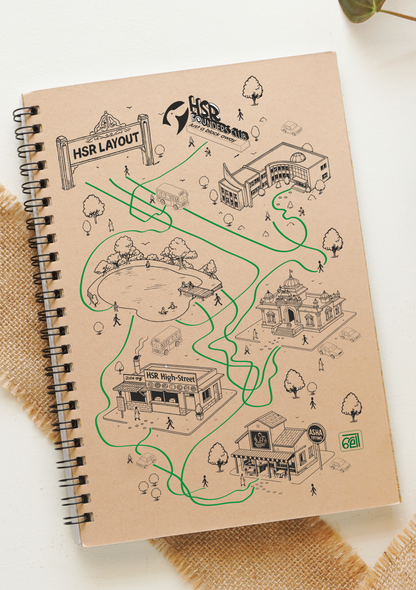 HSR Layout Wiro A5 Notepad | 80 GSM | 100 Pages | Recycled & Eco-Friendly