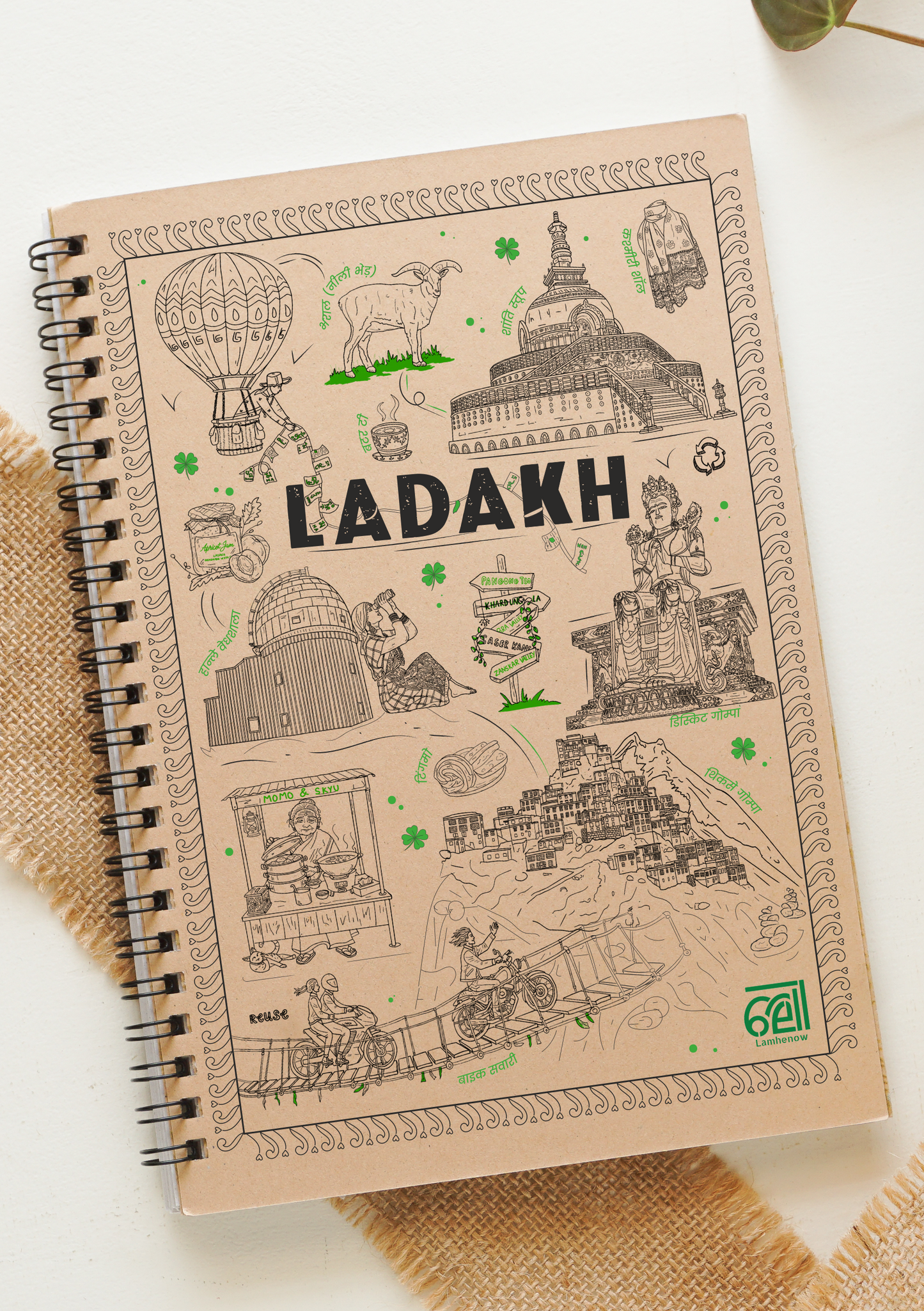 Ladakh Wiro A5 Notepad | 80 GSM | 100 Pages | Recycled & Eco-Friendly
