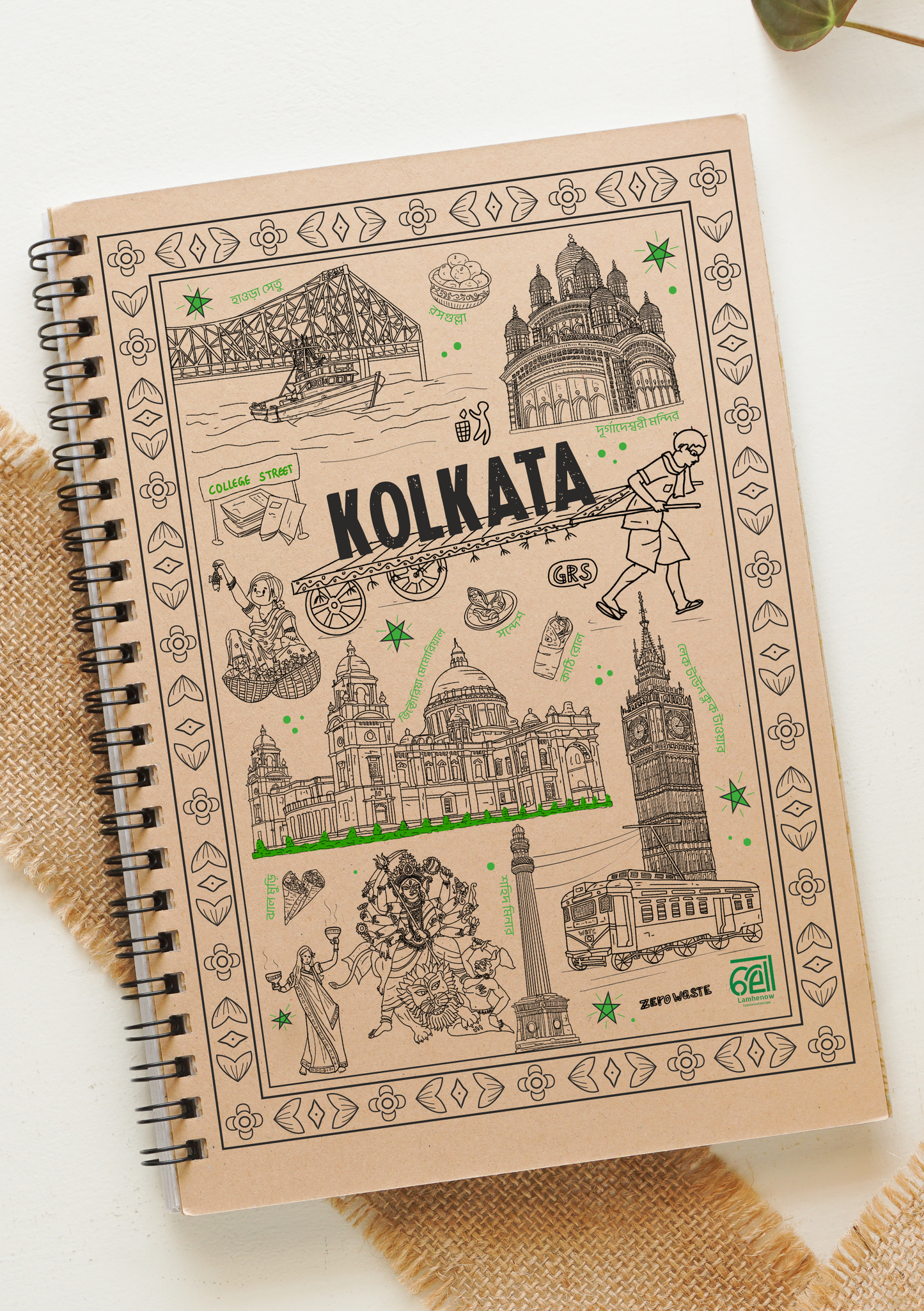 Kolkata Wiro A5 Notepad | 80 GSM | 100 Pages | Recycled & Eco-Friendly