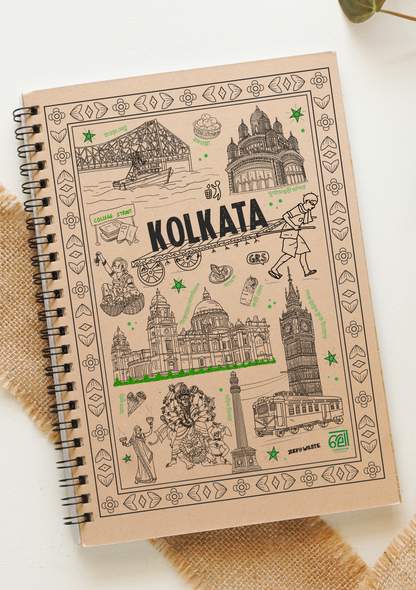 Kolkata Wiro A5 Notepad | 80 GSM | 100 Pages | Recycled & Eco-Friendly