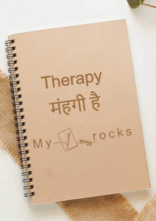 Therapy is Mehangi hai But Wiro A5 Notepad rocks | 80 GSM | 100 Pages | Recycled & Eco-Friendly