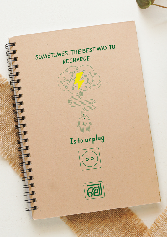 Unplug Wiro A5 Notepad | 80 GSM | 100 Pages | Recycled & Eco-Friendly